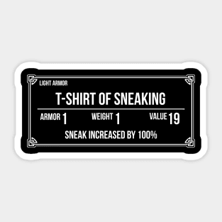 T-Shirt Of Sneaking Sticker